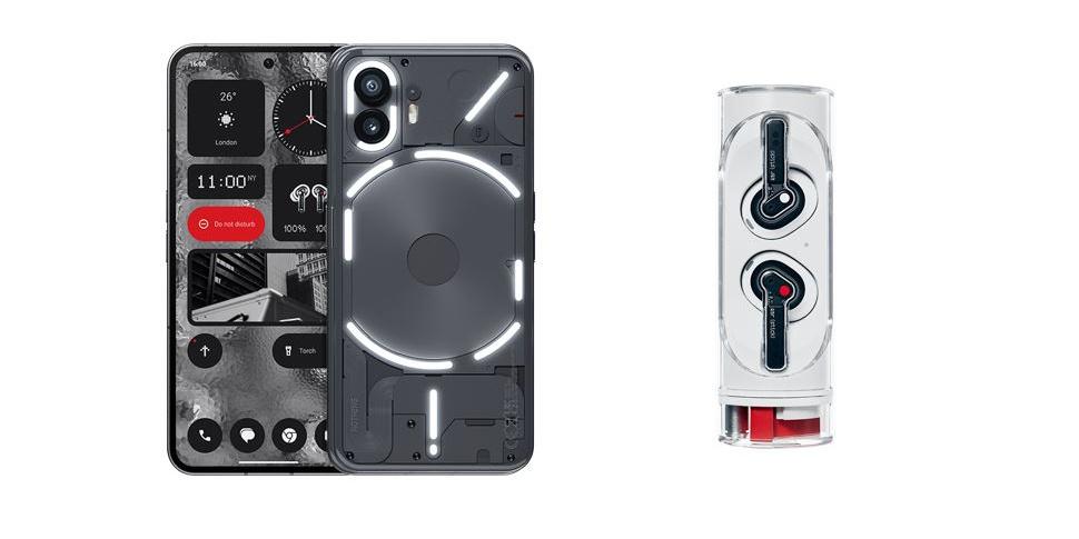 NOTHING Phone 2 mit Ear Stick_1&1