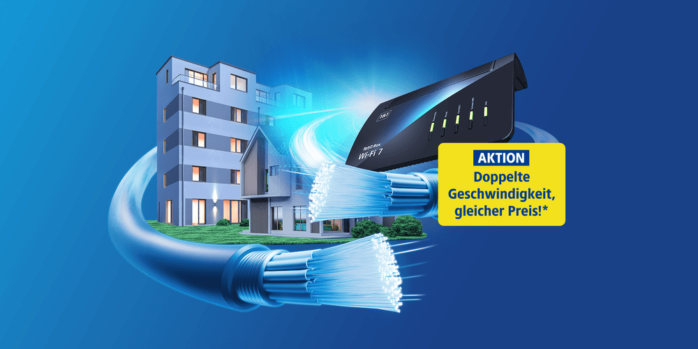 1&1 DSL und Glasfaser zum gleichen Preis