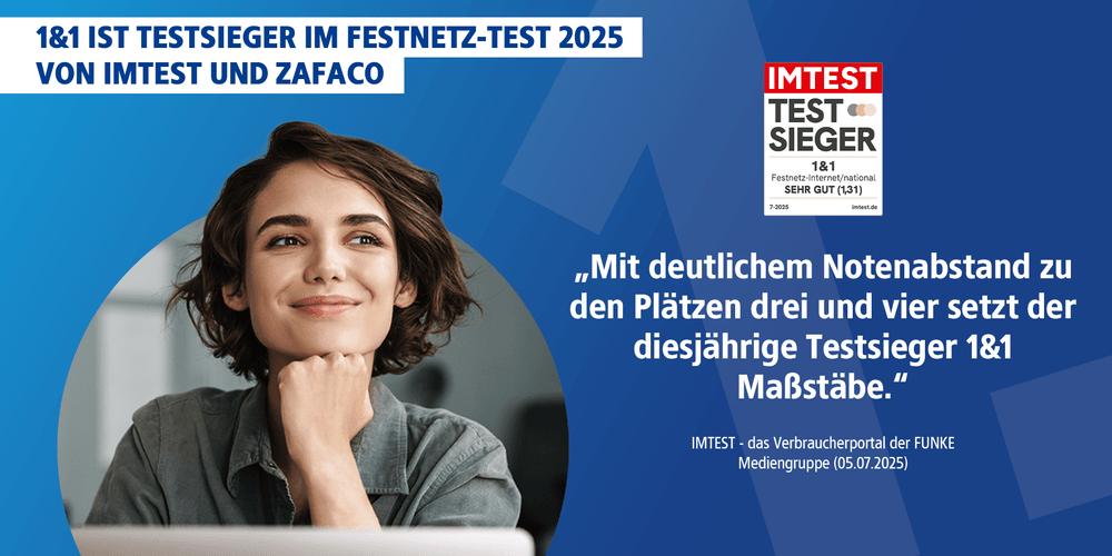 1und1 Breitband Testsieg IMTEST