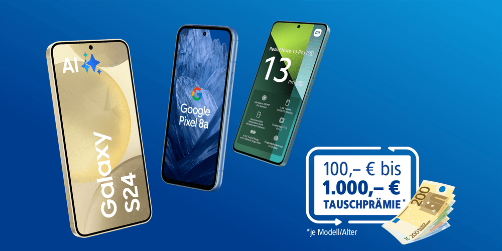 Smartphones aller Hersteller bei 1&1 zu attraktiven Konditionen