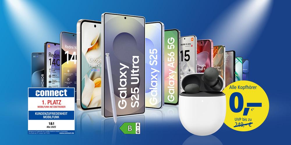 Smartphones im Rahmen des 1&1 Sommer-Specials 2025